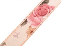 Textillux.sk - produkt Stuha so šípkovou ružou šírka 25 mm