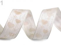 Textillux.sk - produkt Stuha srdce s drôtom šírka 25 mm