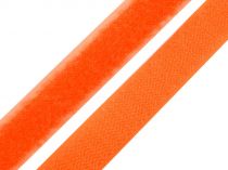 Suchý zips háčik + plyš šírka 20 mm oranžový neon