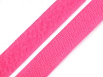 Suchý zips háčik + plyš šírka 20 mm ružový