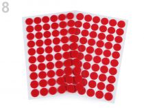 Textillux.sk - produkt Suchý zips samolepiaci krúžky Ø15 mm - 8 červená