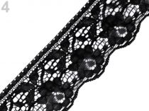 Textillux.sk - produkt Syntetická čipka šírka 67 mm - 4 čierna