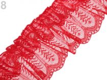 Textillux.sk - produkt Syntetická čipka šírka 85 mm nariasená - 8 červená