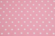 Textillux.sk - produkt Teplákovina bodka 8 mm 180 cm - 3-1222 biela bodka,ružová