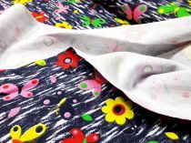 Textillux.sk - produkt Teplákovina kvety a motýle 180 cm