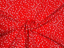 Textillux.sk - produkt Teplákovina mini biely kvietok 180 cm - 3-1041 mini biely kvietok, červená