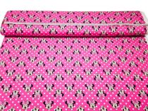 Textillux.sk - produkt Teplákovina Minnie na ružovej bodke 180 cm