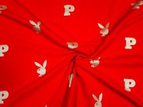 Textillux.sk - produkt Teplákovina Playboy 180 cm - 2- Playboy, červená