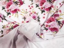 Textillux.sk - produkt Teplákovina ružová kytica 150 cm