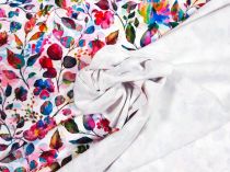 Textillux.sk - produkt Teplákovina tyrkysová kvetinová krása 160 cm