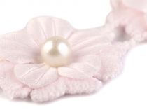 Textillux.sk - produkt Textilný kvet Ø26 mm s perlou