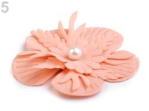 Textilný kvet 3D Ø53 mm s perlou