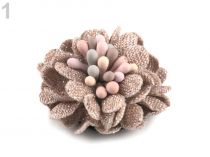 Textillux.sk - produkt Textilný kvet 3D s lurexom Ø25 mm