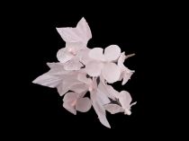 Textillux.sk - produkt Umelé kvety na drôtiku zasnežené - 3 ružová najsv.