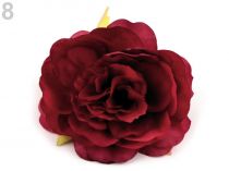Textillux.sk - produkt Umelý kvet ruža Ø65 mm - 8 bordó