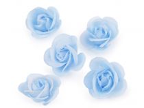 Textillux.sk - produkt Umelý kvet ruže Ø28 mm - 4 modrá svetlá