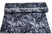 Textillux.sk - produkt Úplet biely abstrakt na modrom 150 cm