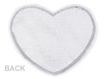 Textillux.sk - produkt Veľká aplikácia srdce s obojstrannými flitrami