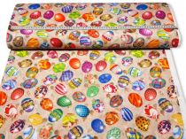 Textillux.sk - produkt Veľkonočná dekoračná látka farebné vajíčka 140 cm