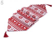Textillux.sk - produkt Viaánočný behúň 33x180 cm gobelín - 5 červená vianočná  vločka