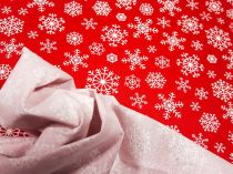 Textillux.sk - produkt Vianočná bavlnená látka biela vločka 140 cm