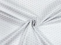 Textillux.sk - produkt Vianočná bavlnená látka strieborný geometrický vzor 160 cm