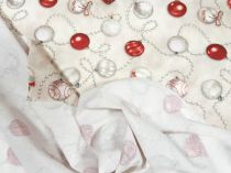 Textillux.sk - produkt Vianočná bavlnená látka vianočné gule na retiazke 145 cm