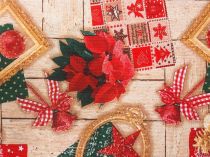 Vianočná dekoračná látka adventný kalendár šírka 140 cm