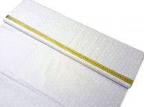 Textillux.sk - produkt Vianočná bavlnená látka elegant šírka 140 cm - 2- strieborná elegancia, biela