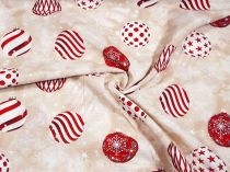 Textillux.sk - produkt Vianočná dekoračná látka gule so vzorom 140 cm