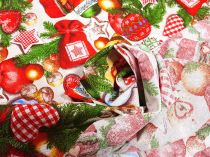 Textillux.sk - produkt Vianočná dekoračná látka háčkované vrecúška 140 cm