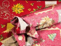 Textillux.sk - produkt Vianočná dekoračná látka kráľovské Vianoce 140 cm