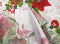 Textillux.sk - produkt Vianočná dekoračná látka ozdoby na vločke 140 cm