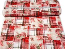 Textillux.sk - produkt Vianočná dekoračná látka ozdoby s jutou 140 cm