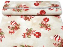 Textillux.sk - produkt Vianočná dekoračná látka ozdoby s lurexom 140 cm