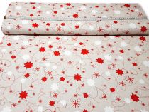 Textillux.sk - produkt Vianočná dekoračná látka padajúce hviezdy 140 cm