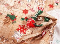 Textillux.sk - produkt Vianočná dekoračná látka perníčky na dreve 140 cm