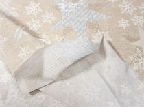 Textillux.sk - produkt Vianočná dekoračná látka popísaná hviezda 140 cm