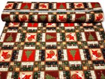 Textillux.sk - produkt Vianočná dekoračná látka Santa v obrazoch 170 cm