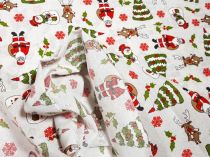 Textillux.sk - produkt Vianočná dekoračná látka snehuliak na Vianoce 140 cm
