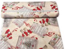 Textillux.sk - produkt Vianočná dekoračná látka spievajúci anjeli 140 cm