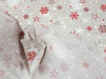 Textillux.sk - produkt Vianočná dekoračná látka vločky na snehu 140 cm