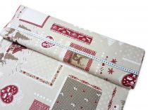 Textillux.sk - produkt Vianočná dekoračná látka zima jeleň