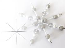 Textillux.sk - produkt Vianočná hviezda / vločka drôtená šablóna Ø10 cm s plôškou