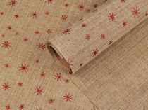 Textillux.sk - produkt Vianočná imitácia juty / behúň šírka 48 cm hviezdy s glitrami