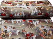 Textillux.sk - produkt Vianočná látka gobelín kúzlo Vianoc s kométou 140 cm