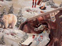 Textillux.sk - produkt Vianočná látka gobelín ľadový medveď 140 cm