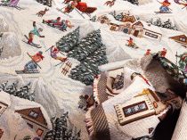 Textillux.sk - produkt Vianočná látka gobelín na horách 140 cm
