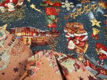Textillux.sk - produkt Vianočná látka gobelín nočná krajinka 140 cm
