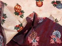 Textillux.sk - produkt Vianočná látka gobelín retro ozdoby s lurexom 140 cm